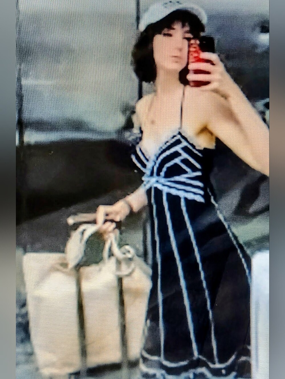 *NEW* WHBM Black Cotton Halter  Midi Retro Sundress Sz 2